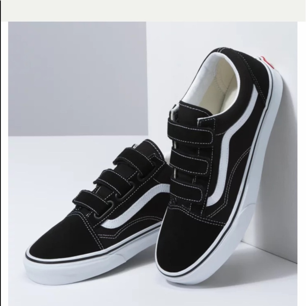 Black Velcro Vans